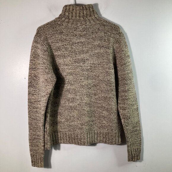 Pure & Simple Lambswool Blend Turtle Neck Sweater Marled Brown M - Picture 2 of 9
